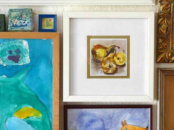 Foto von Eberhard Heinickers Birne in Aquarell